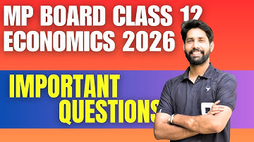 Mp board class 12 Economics important questions