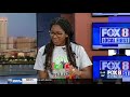 FOX 8 Morning News "Levitating Bottle" Miya Jackson, an 11th-grade student from Mount Carmel Academy