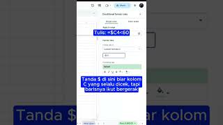 Cara Warnain Otomatis Seluruh Baris Nilai di Bawah 60 pakai Conditional Formatting Google Sheets