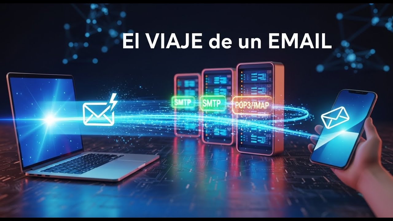 Cómo viaja un Email | SMTP, POP3 e IMAP explicado fácil para estudiantes