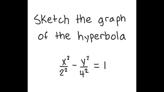 Hyperbolas: Graph the hyperbola x^2 / 2^2 - y^2 / 4^2 = 1