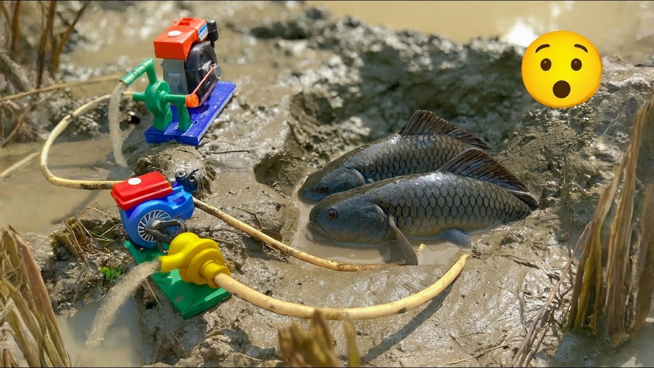 DIY New Mini Diesel Engine Water Pump for Fishing Science Project