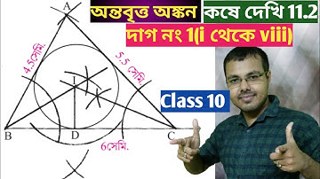 কষে দেখি 11.2 Class 10//sompaddo class 10 ontor britto//অন্তবৃত্ত অঙ্কন class 10