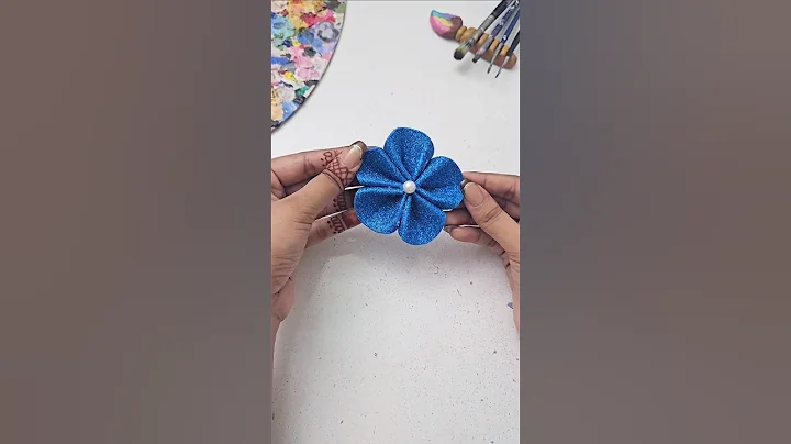 DIY Glitter Paper Flower 😍🌸 Easy and beautiful #craft #shorts