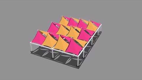 Origami Shade Structure by Stretch Shapes  • stretchshapes.net