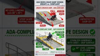 Safe vs Unsafe wheelchair  Ramp Design | #insightexamprep #shortsfeed #ytshorts #civilengineering