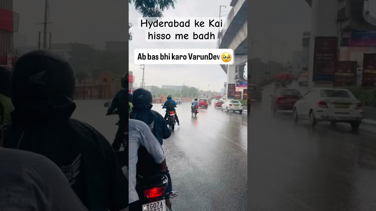 ⚠️Heavy Rain Causes Flood-Like Situation in Hyderabad | Himayat Sagar Overflow 🌧️ 