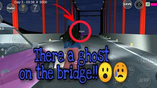 There a ghost on the bridge? in (Sakura school Simulator)