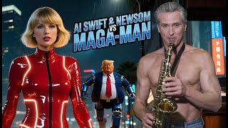 AI Taylor Swift & Gavin Newsom vs MAGA Man - (Director's Cut)