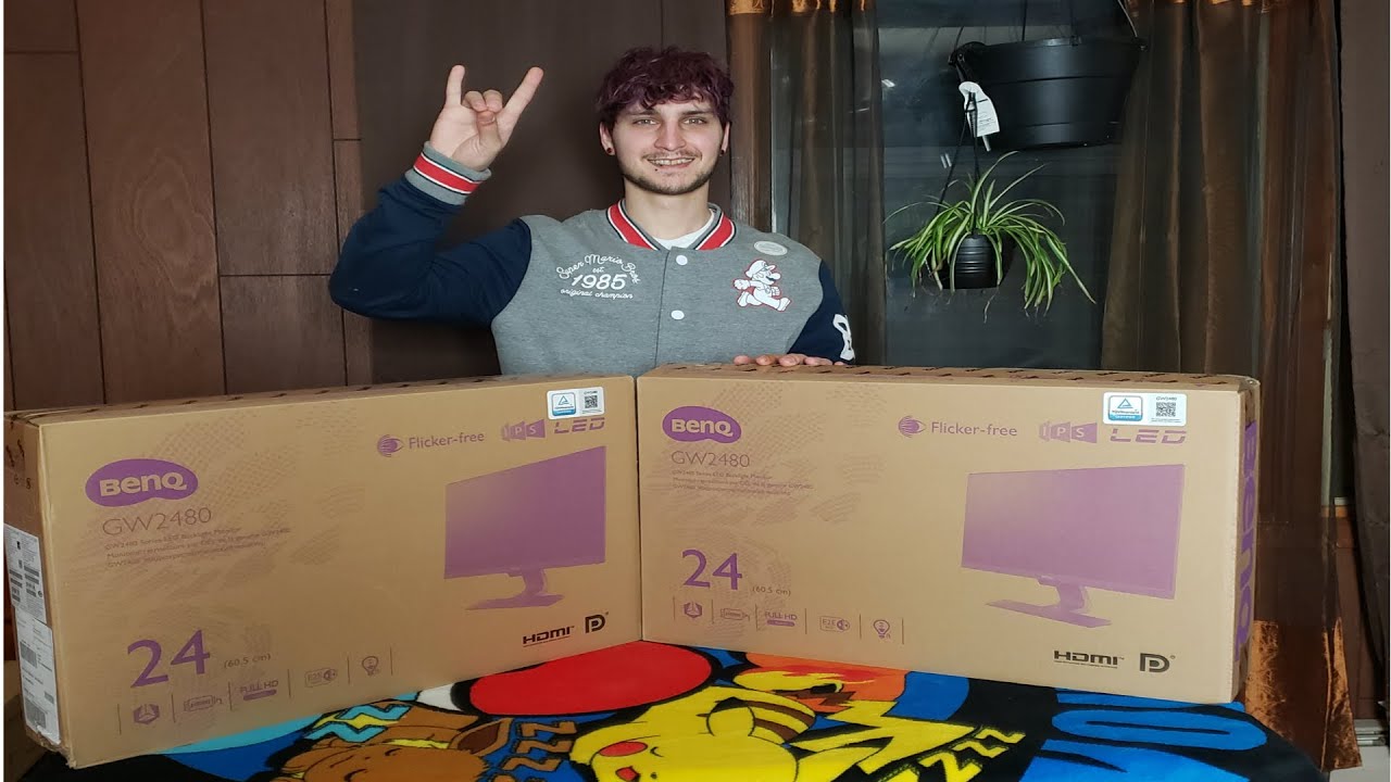 BENQ 24IN MONITOR GW2480 UNBOXING/REVIEW!