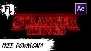 Stranger Things FREE Title Template 100% After Effects! | Film Learnin