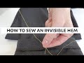 HOW TO FIX DRESS PANTS HEM | Blind Stitch | Invisible Hemming Trousers - Repair Hem by Hand