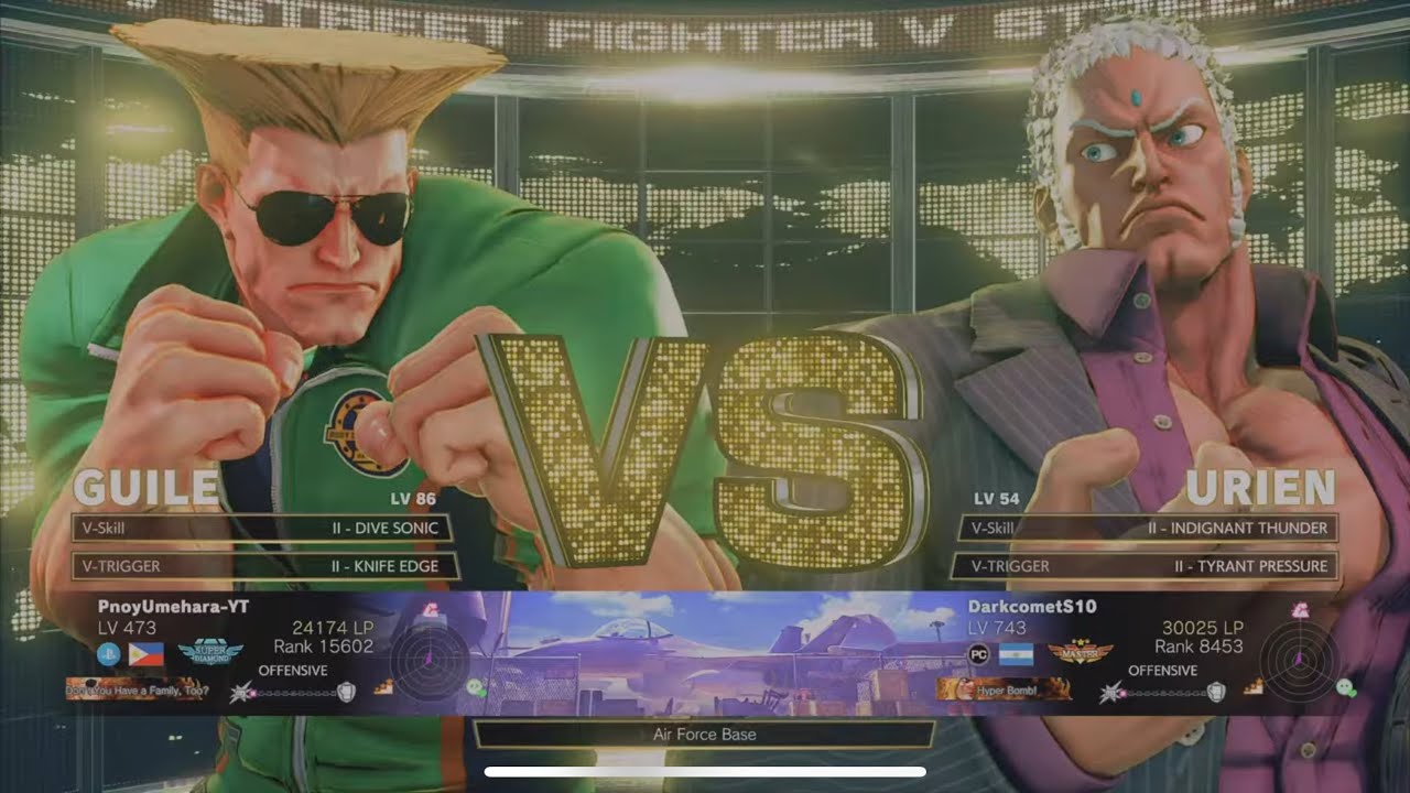 Guile VS Urien (DarkcometS10)| Street Fighter V: Champion Edition 