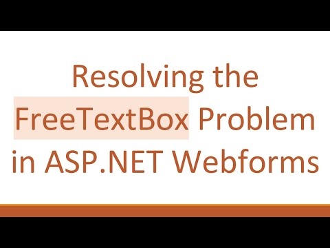 Resolving the FreeTextBox Problem in ASP.NET Webforms