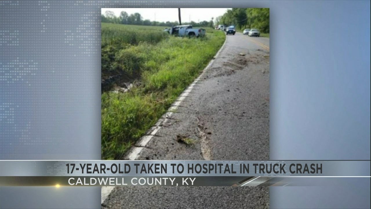 Teen taken to hospital after truck crash - YouTube