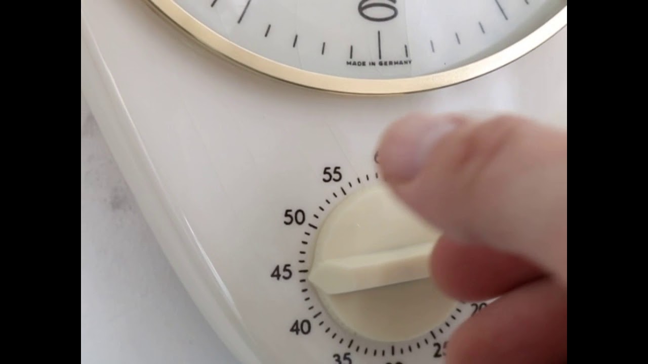 SOLD! HETTICH Wall Clock KITCHEN Timer! Mid Century Vintage 50s Germany CeramicGlass