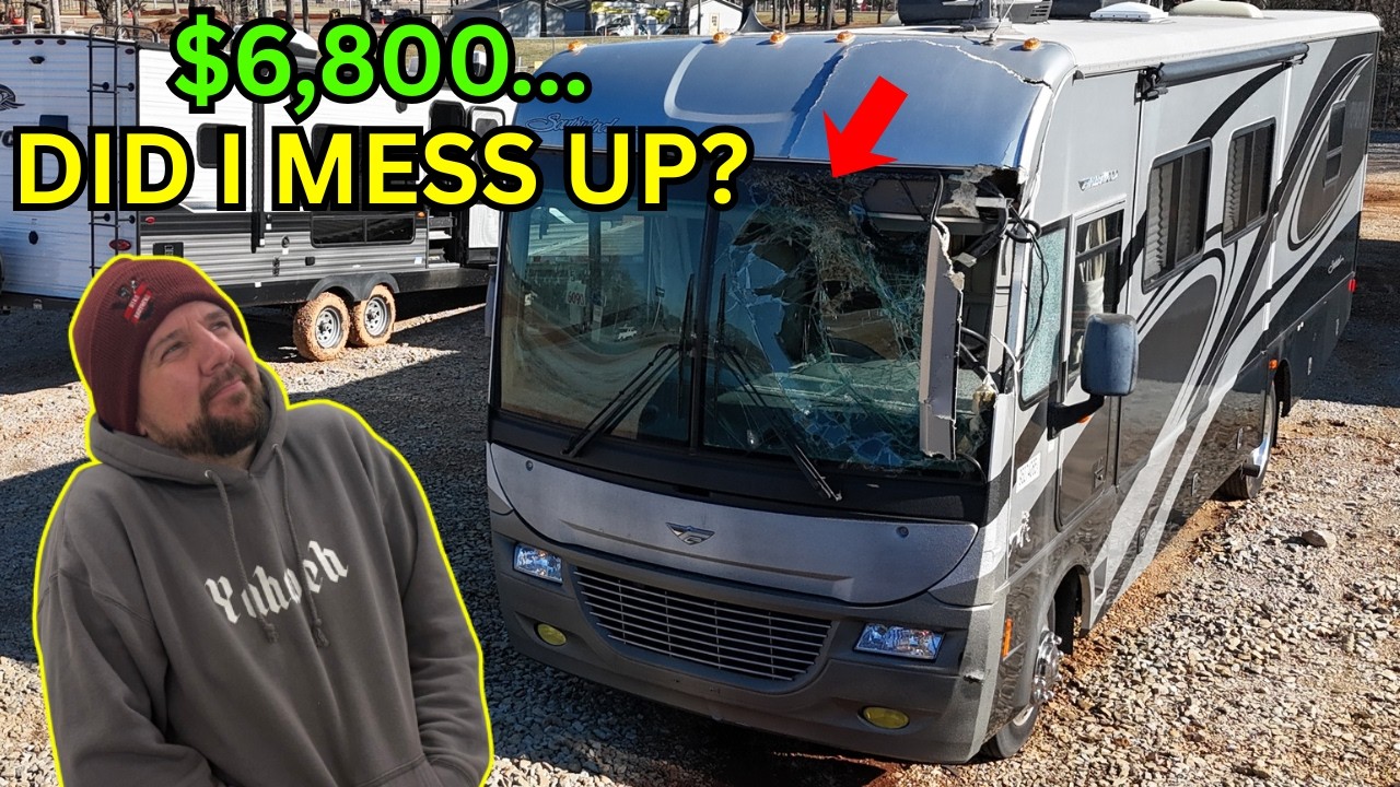 Mike Bought This TOTALLED RV for $6,800… Bad Idea?
