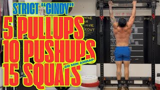 Strict “Cindy” World Record? Pullups + Pushups + Squats | Eric Rivera