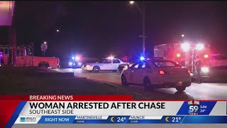 Woman arrested after chase on southeast side