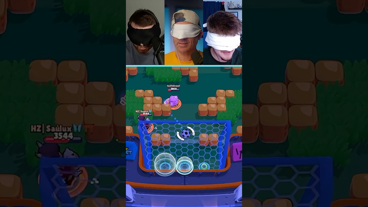 CAN 3 BLIND YOUTUBERS WIN A BRAWL BALL MATCH?