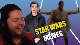 Reacting to JANOBOTS Funny Star Wars Memes