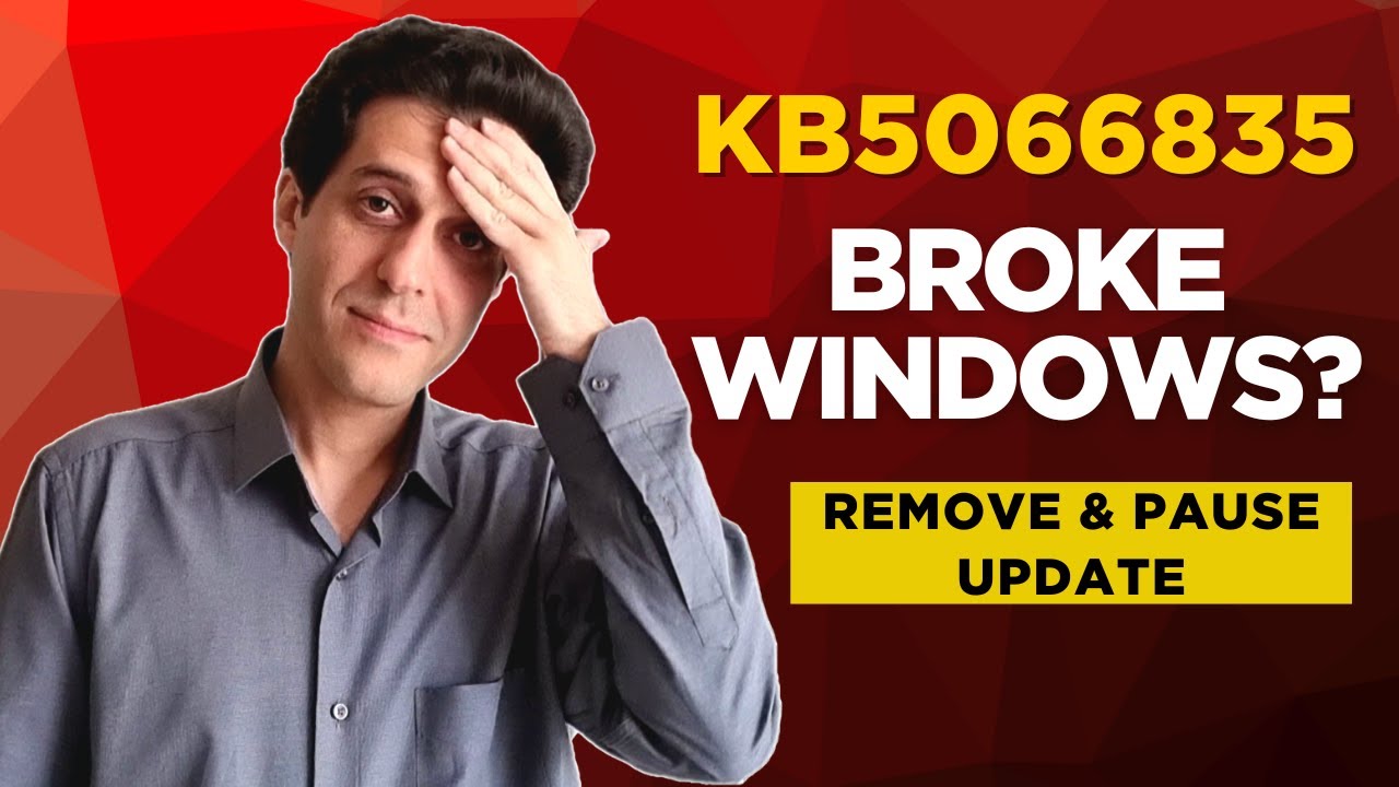 KB5066835 Breaking Windows? Remove & Pause Windows Update - YouTube
