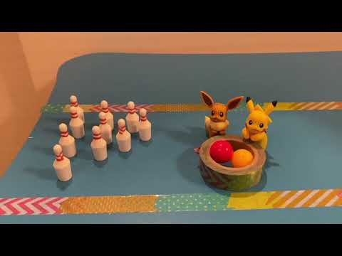 ピカチュウとイーブイのボーリング大会　ポケモン　ポケットモンスター　おもちゃ　Pokémon