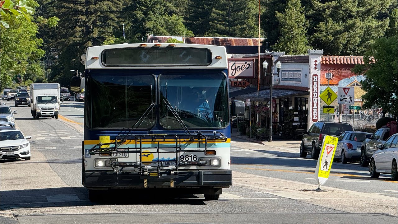 Santa Cruz Metro 1998 New Flyer D35LF 9816 Detroit Diesel 50 series with Allison B400R Route 35