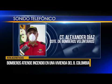 Cuerpo de Bomberos Voluntarios atendió incendio en una vivienda del Barrio Colombia