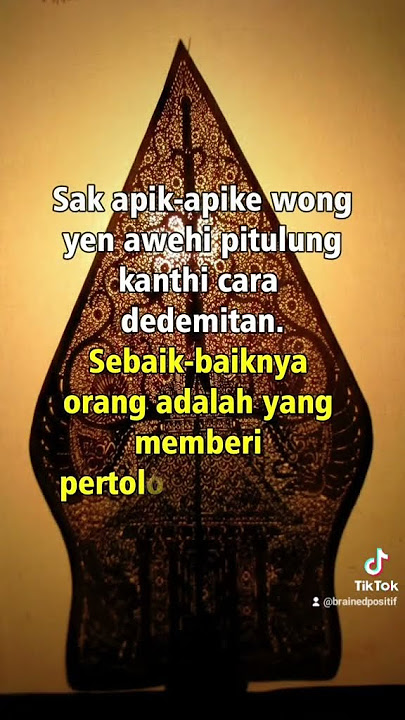 Sak apik-apike wong yen awehi pitulung kanthi cara dedemitan. #edukasi #motivasi #inspirasi #viral