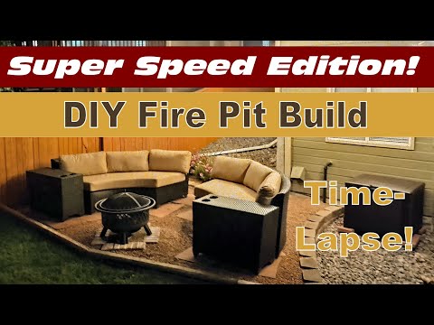 Backyard Idea - DIY Fire Pit Build - Super Speed Edition