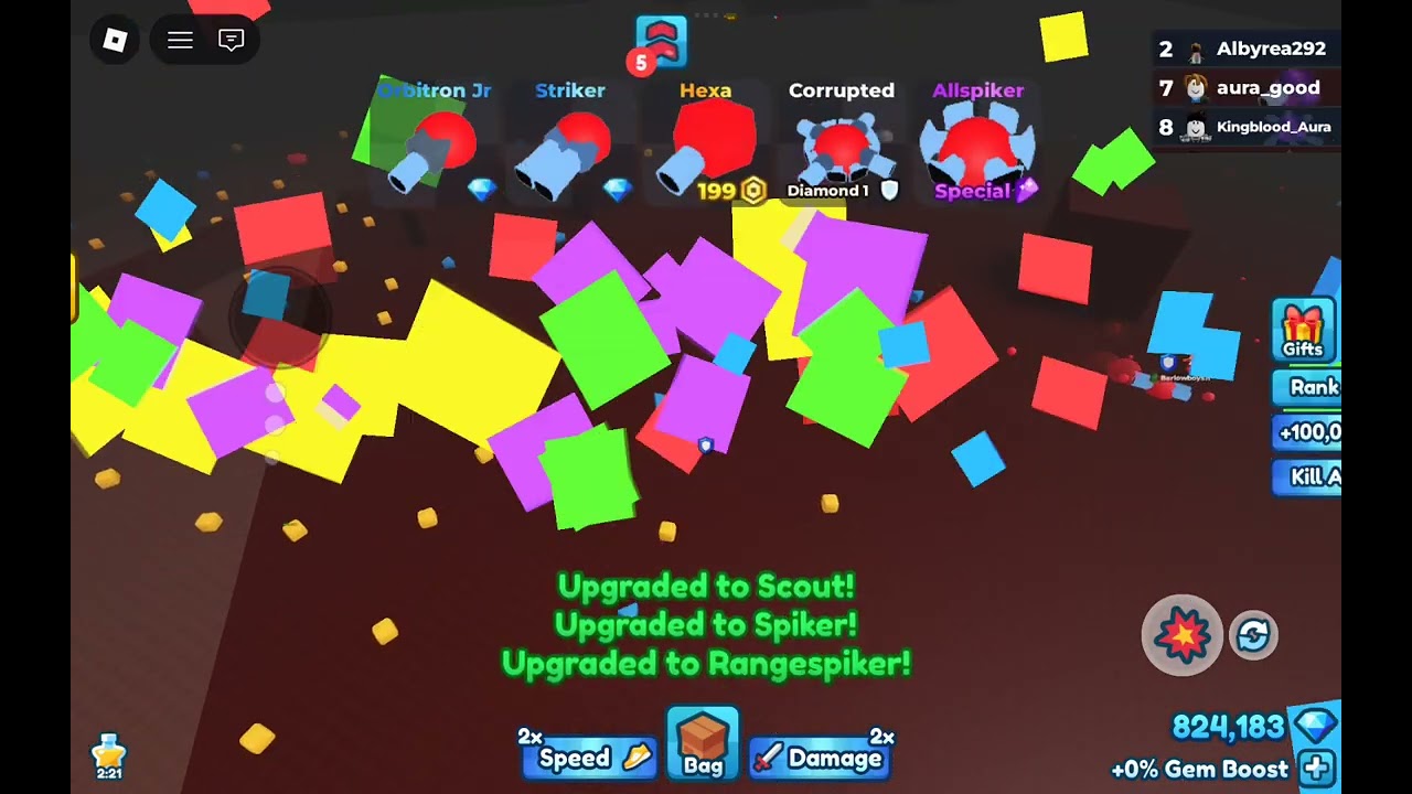 P2w gameplay in Roblox tank game