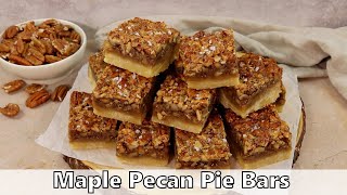 Maple Pecan Pie Bars Recipe
