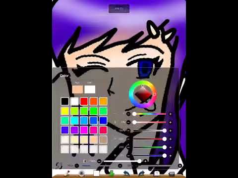 Me Drawing an Anime Girl on Ibispaint - YouTube