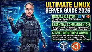 រៀន Linux ពីសូន្យ (full): VirtualBox, Ubuntu setup, SSH, commands, hardware &amp; user management! 🚀