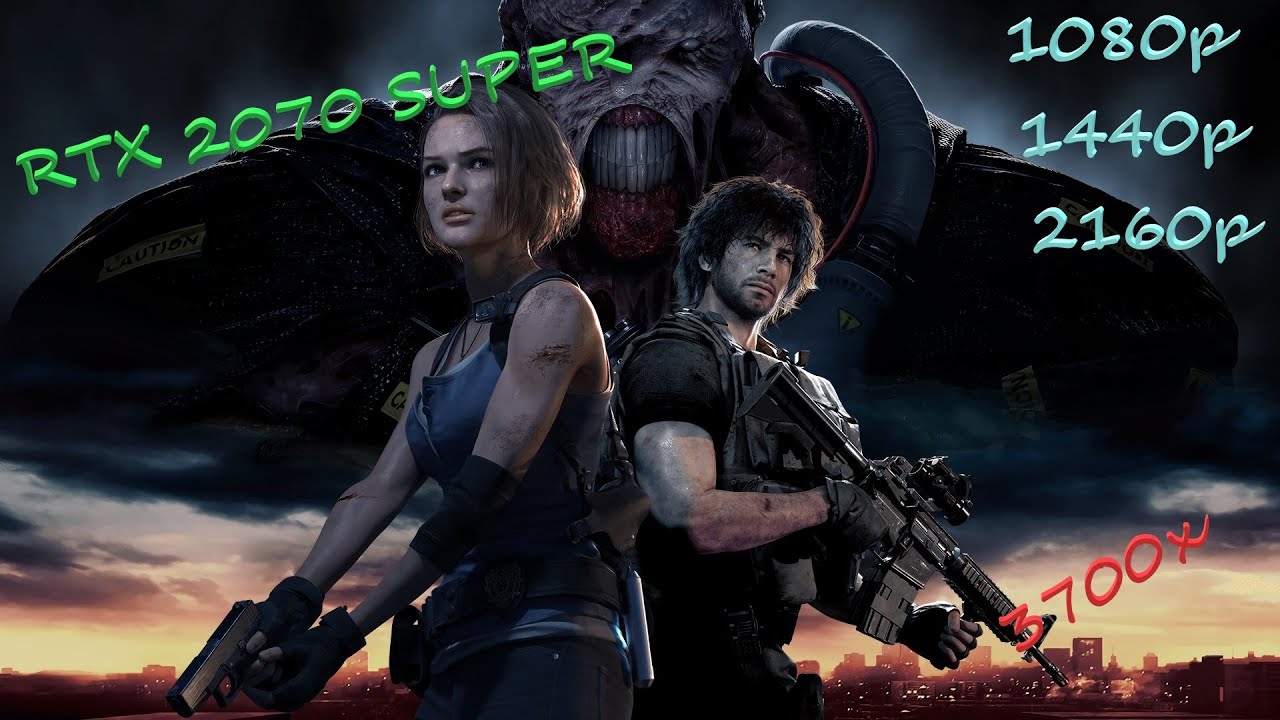 Resident evil 3 RTX 2070 super 3700x ultra 1080p/1440p/2160p FPS Comparison