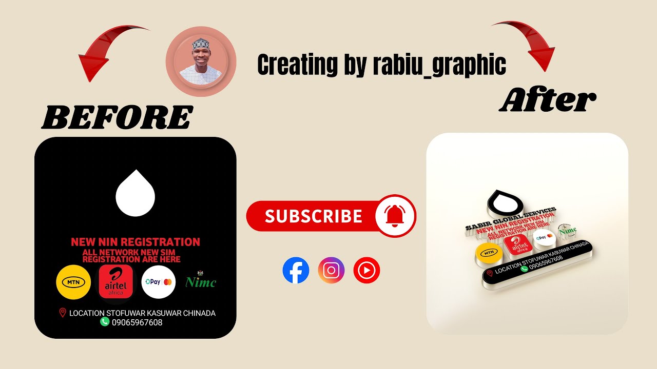 How to create a business 3D banner yadda zaka kiriri business banner using pixellab and photog