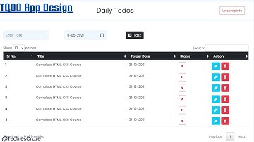 How to make Responsive TODO App design using HTML, CSS & Bootstrap | TechiesCraze | Code Scientist