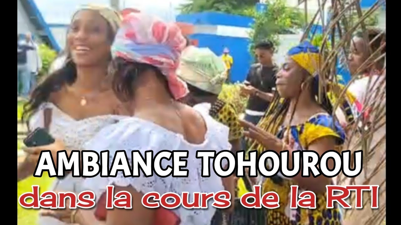 Ambiance Tohourou dans la cours de la RTI avec Barthélémy Inabo avant l'émission C'midi