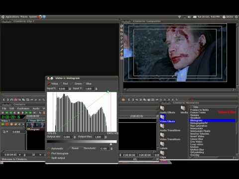 Cinelerra Tutorial: Colour Correction using the histogram