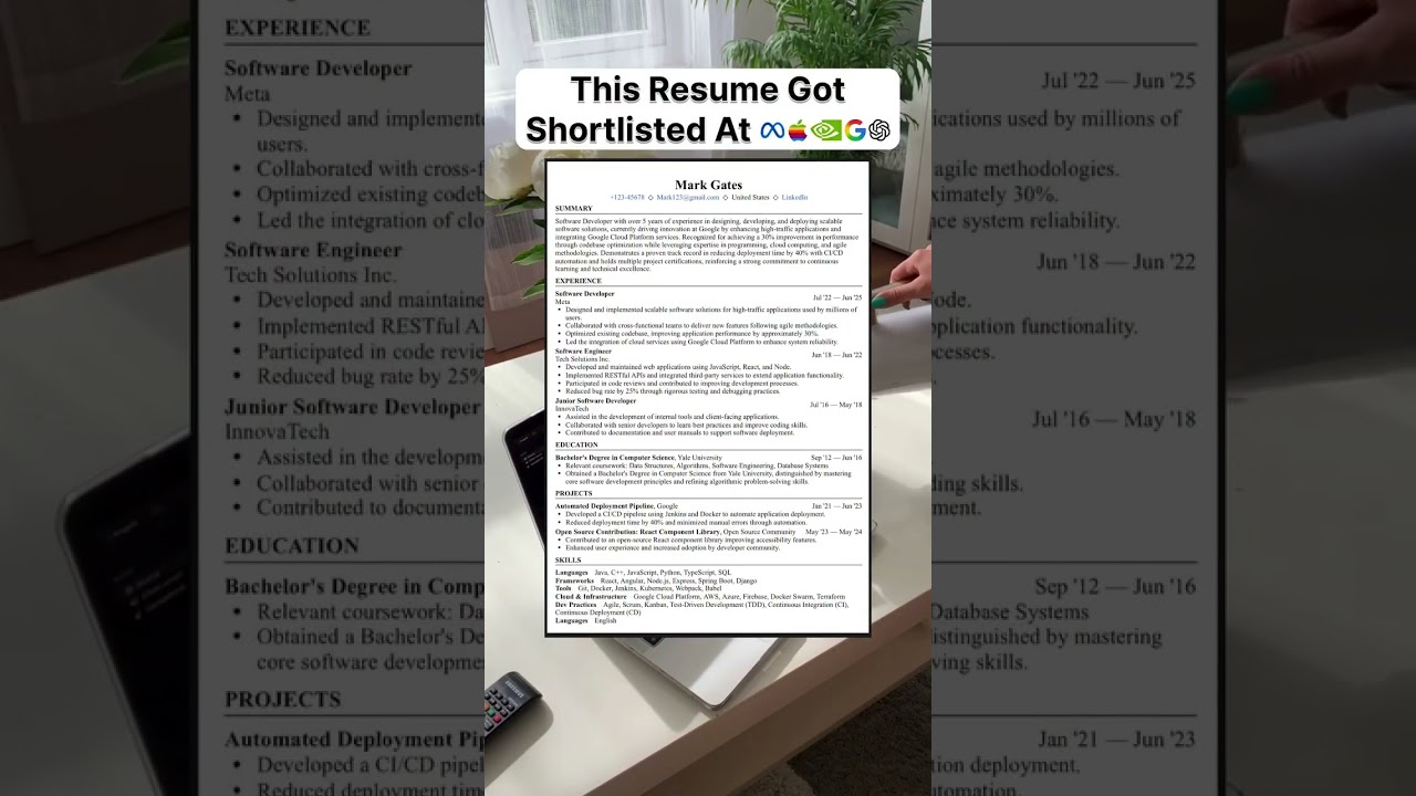 Best Resume Template for Fresh Grads and Professionals 