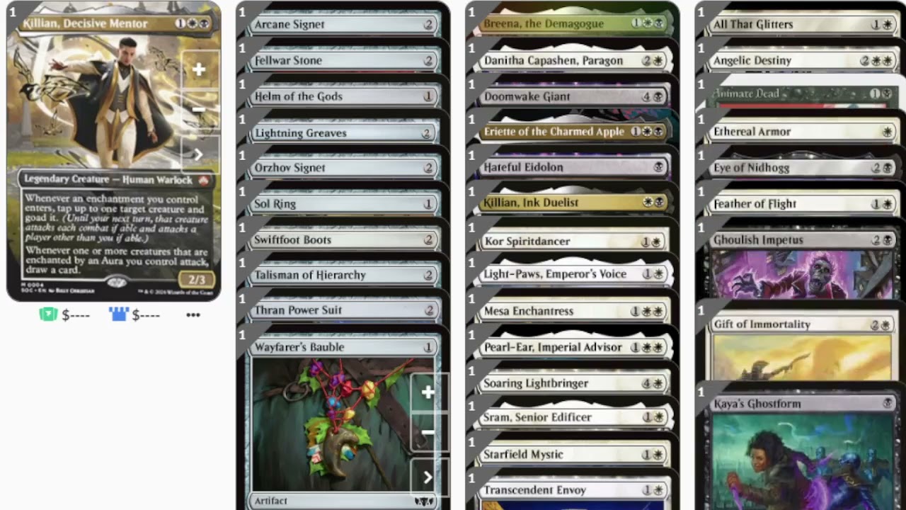Киллиан, Решительный Наставник. Обзор колоды Commander "Секреты Стриксхейвена" из MTG.