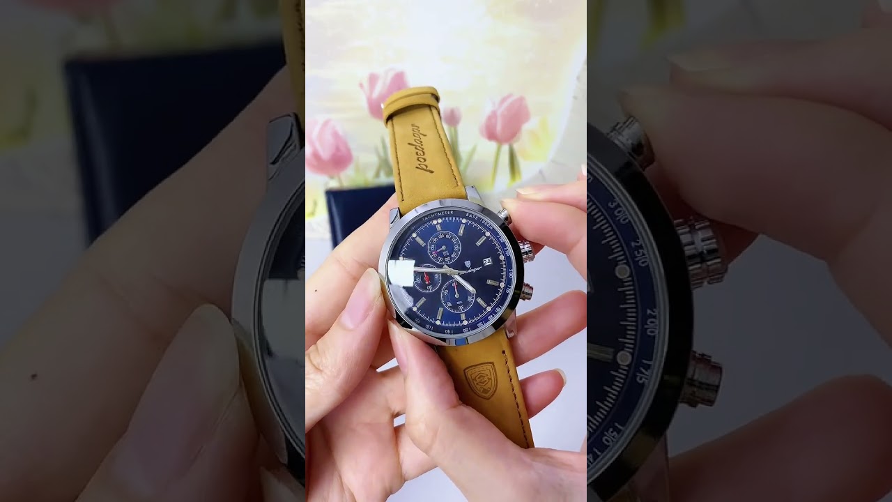 POEDAGAR 932 Luxury Wristwatch for Man Waterproof Luminous Chronograph Date Men Watch 