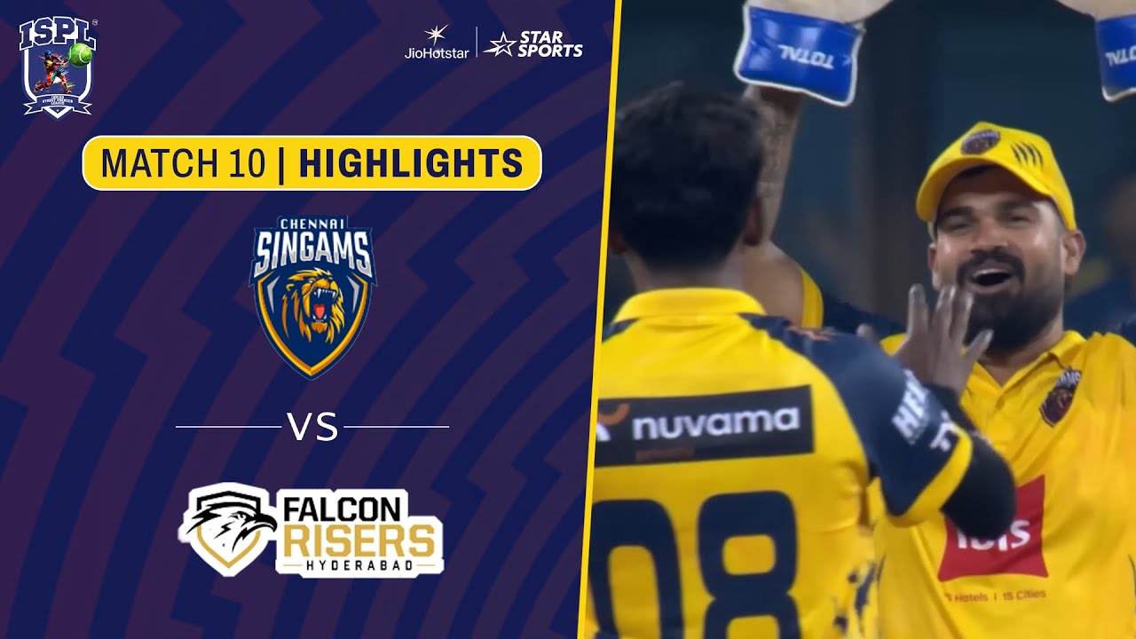 Chennai Singams dominate Falcon Risers Hyderabad in 38-run win | Highlights | 