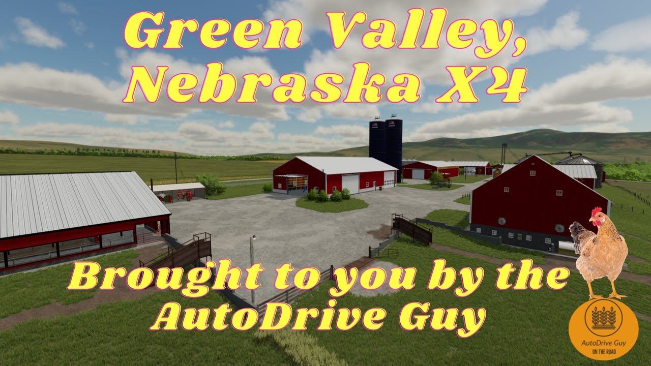Farming Simulator 22 Green Valley Nebraska X4 AutoDrive Route
