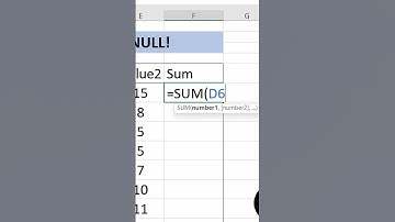 Best Excel Tips| #NULL! Error In MS Excel | #shorts
