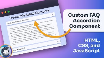 Custom FAQ Accordion Component with HTML, CSS, and JavaScript