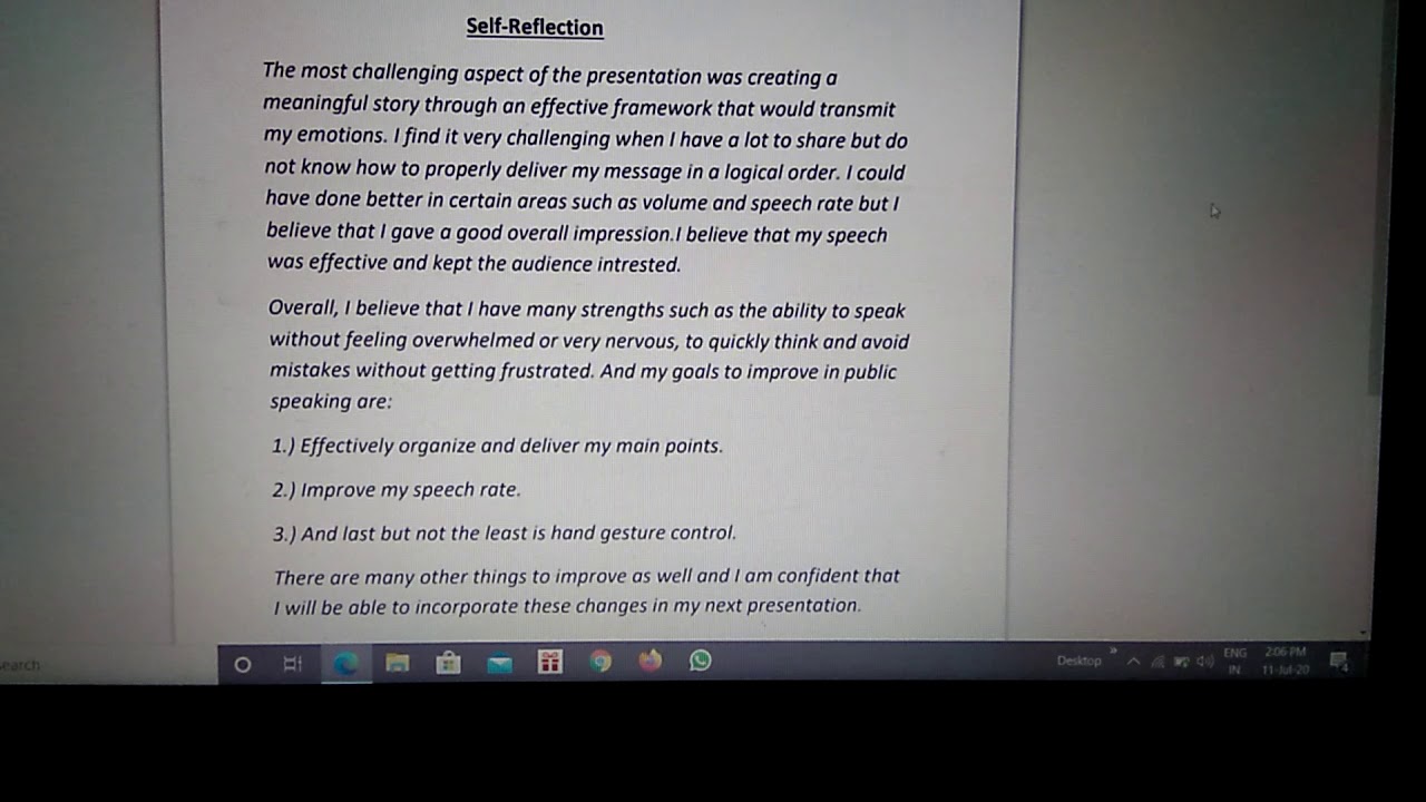 Self-Reflection - YouTube