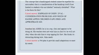 FTCE Exceptional Student Education K-12 (Competency 1).docx questions with correct answers