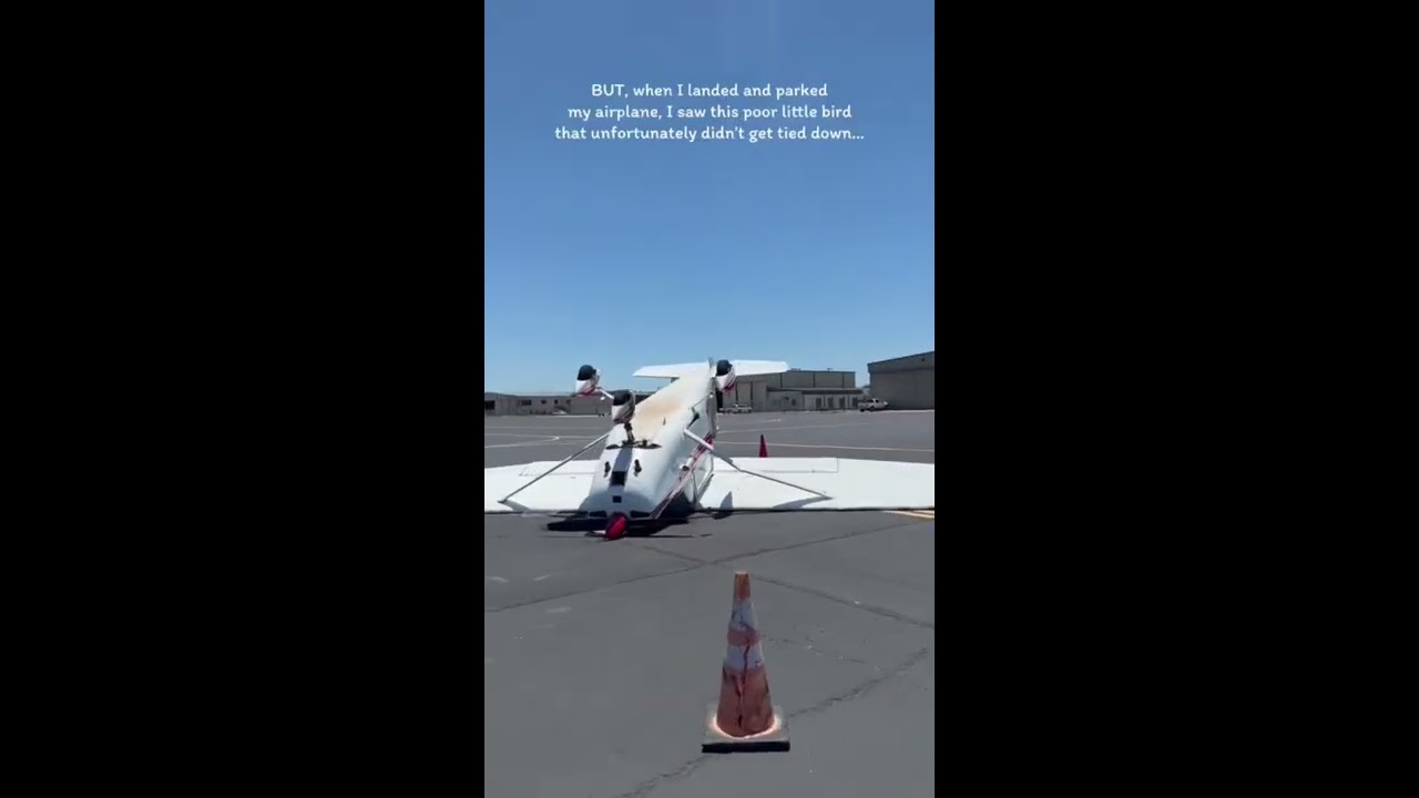 Landing In High Winds And A Flipped Over Cessna 